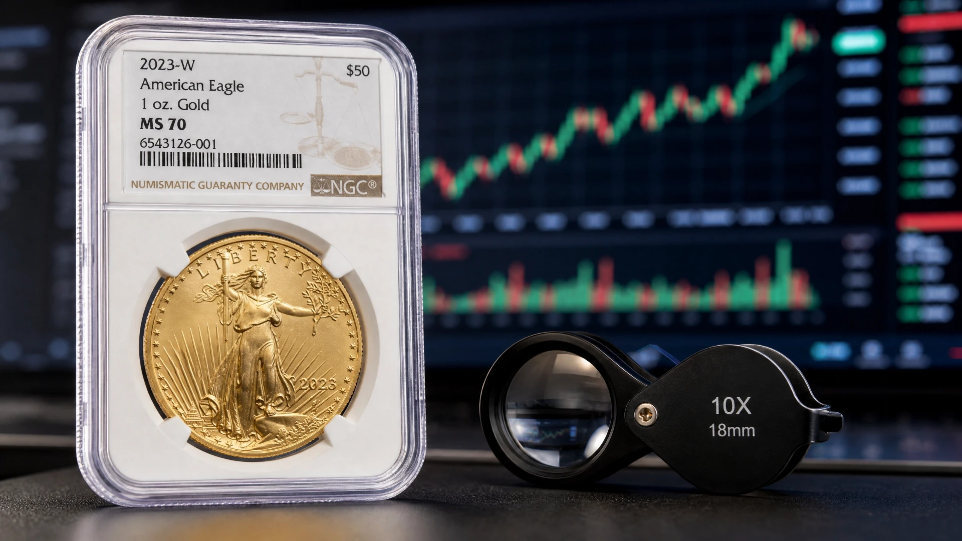 Professional gold coin grading and evaluation