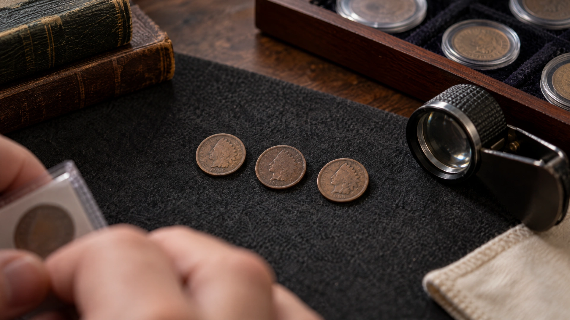 A visual overview of the series’ three key dates: 1877, 1908-S, and 1909-S.