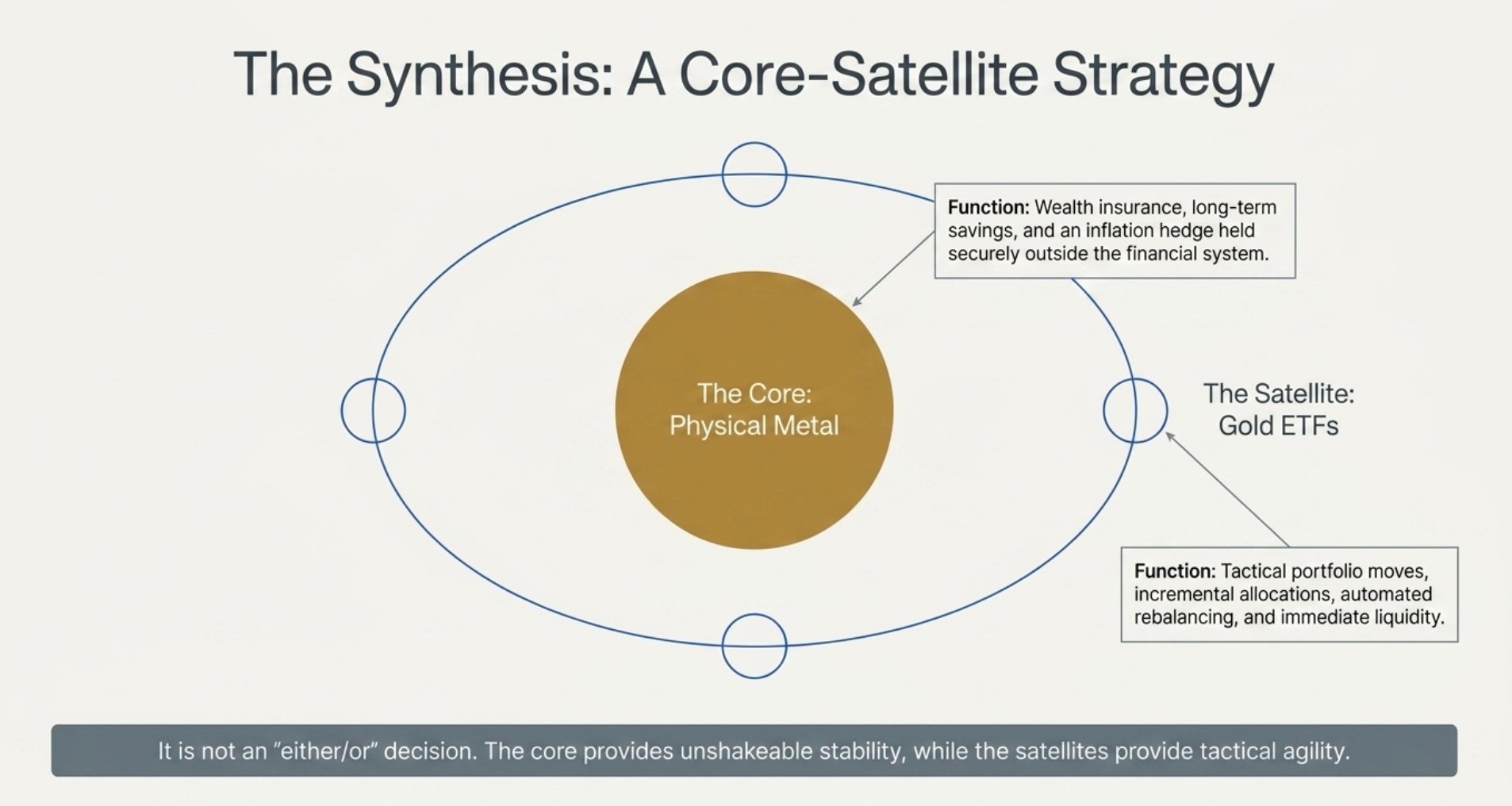Combining Physical Gold and Gold ETFs: A Simple Framework