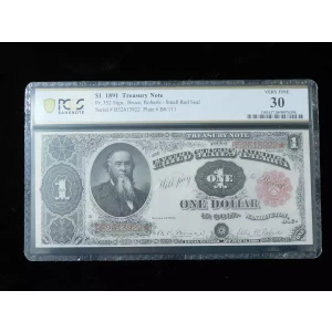 $1 1891 Small Red Treasury or Coin Notes 352