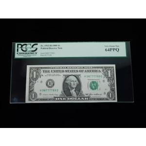 $1 1985 Green seal. Small Size $1 Federal Reserve Notes 1913-A