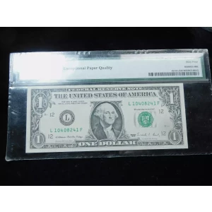 $1 1988 Green seal. Small Size $1 Federal Reserve Notes 1914-L