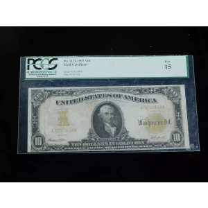 $10 1907 Gold Gold Certificates 1172