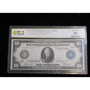 $10 1914 Red Seal Federal Reserve Notes 924