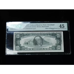 $10 1977 Treasury seal. Small Size $10 Federal Reserve Notes 2023-D