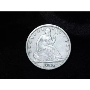 1844 50c Seated Liberty Silver Half Dollar 