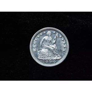 1848 H10c Seated Liberty Silver Half Dime - Large Date  (2)