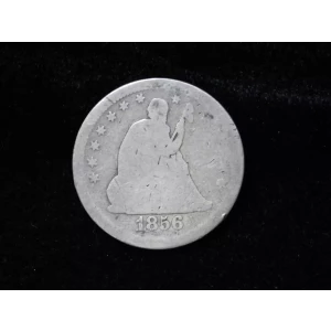 1856-S 25c Seated Liberty Silver Quarter - S over Small S Variety  (3)