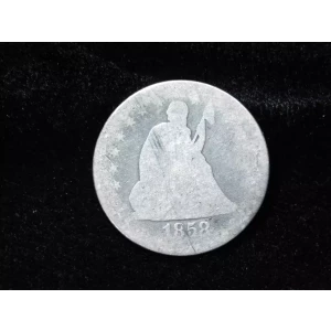 1858-S 25c Seated Liberty Silver Quarter  (3)