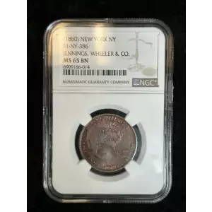 (1860) M-NY-386 JENNINGS, WHEELER & CO. BN