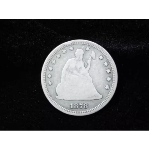 1878-S 25c Seated Liberty Silver Quarter - Series Key Date  (4)