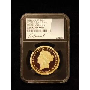 1879- 2019 Quintuple Stella- Private Issue 35 Gram .999 Gold- NGC PF70 UCAM (2)