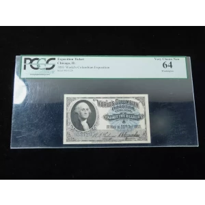 1893 Columbian Exposition Manhattan Day Ticket - PMG 65 EPQ 