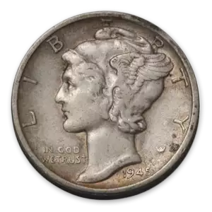 1916-1945 10c Silver Mercury Dime  - Circ