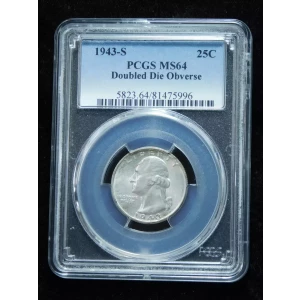 1943-S 25C Doubled Die Obverse