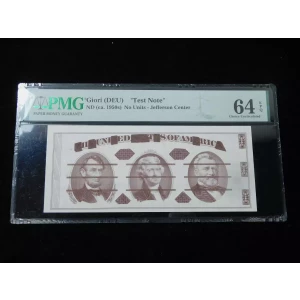 1950's Giori Test Note Jefferson Center - PMG 64 EPQ  (3)