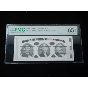 1950's Giori Test Note Jefferson Center - PMG 65 EPQ 
