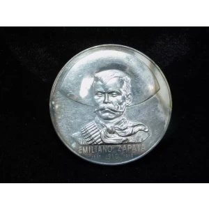 1960's Mexico Silver Medallion General Emilian Zapata - Proof Like 