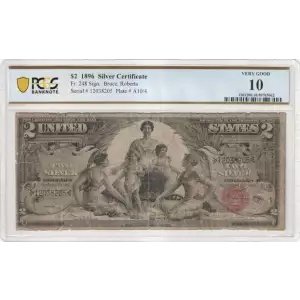 $2 1896 Small Red Silver Certificates 248 (2)