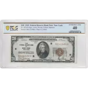 $20 1929 brown seal Small Federal Reserve Bank Notes 1870-B (2)