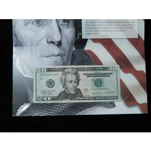 $20 2004 blue-Green seal. Small Size $20 Federal Reserve Notes 2089-A