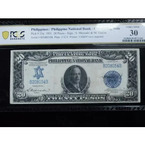 20 Pesos 1921, 1921 Issue a. Issued note Philippines 55