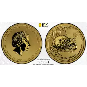 2008-P $25 Year of the Mouse 1/4oz Au