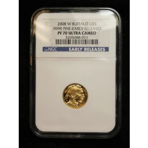 2008 W .9999 FINE EARLY RELEASES ULTRA CAMEO