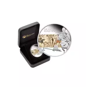2009 $1 Tuvalu Famous Battles in History Hastings 1 oz Silver Proof Coin (2)