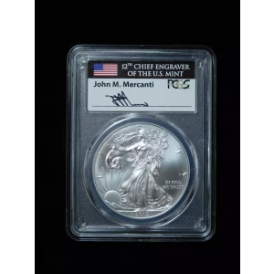 2015-(P) $1 American Silver Eagle - PCGS MS70 1 of 79,640 Struck Mercanti Auto (4)