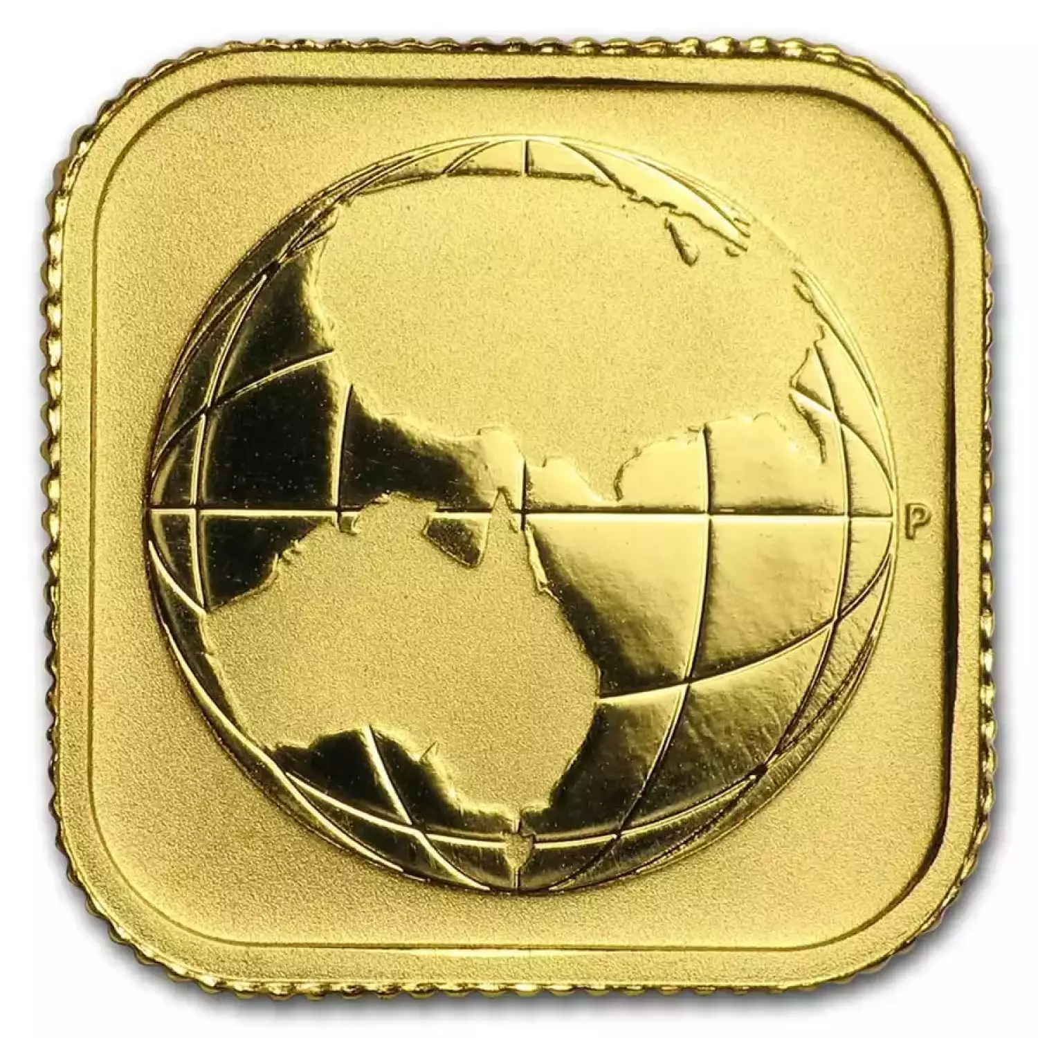 2016 $15 Australian 1/10th oz Gold Square Map 