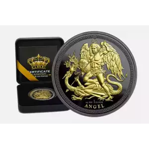 2016 Isle of Man Angel 1 oz Silver Gold Black Empire Edition 