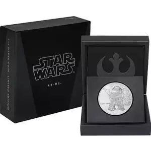 2016 Niue 1 oz Silver $2 Star Wars R2D2 -w/Box & COA (2)