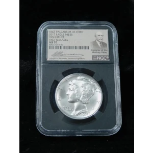 2017 HIGH RELIEF FIRST RELEASES FIRST PALLADIUM US COIN