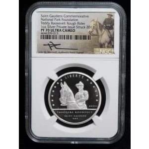 2017 T. Roosevelt Rough Rider Saint-Gaudens NPF Commem ULTRA CAMEO
