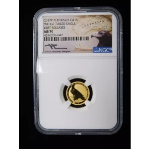 2017P Australia Wedge-Tailed Eagle 1/10th Gold - NGC MS70 1st Release Mercanti  (3)