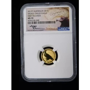 2017P Australia Wedge-Tailed Eagle 1/10th Gold - NGC MS70 1st Release Mercanti  (4)