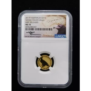 2017P Australia Wedge-Tailed Eagle 1/10th Gold - NGC MS70 1st Release Mercanti 