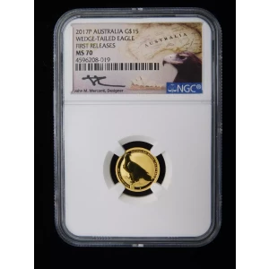 2017P Australia Wedge-Tailed Eagle 1/10th Gold - NGC MS70 1st Release Mercanti  (4)