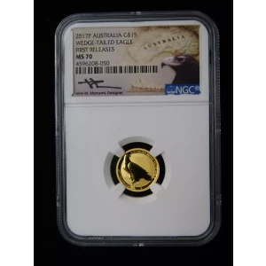 2017P Australia Wedge-Tailed Eagle 1/10th Gold - NGC MS70 1st Release Mercanti  (3)