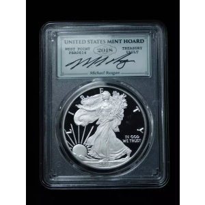 2018-W (2021) $1 Silver Eagle WP Mint Hoard Reagan Blue, DCAM (4)