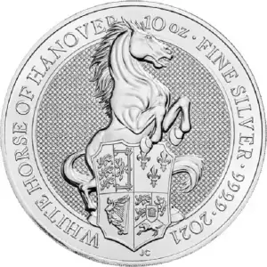 2021 10 oz Silver Britain Queen's Beast: The White Horse of Hanover