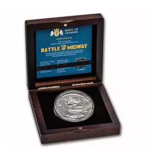2021 Niue Sea Battles The Battle of Midway 2 oz Silver Antiqued Coin  (3)