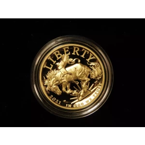 2021-W $100 Proof Liberty Series Bronco 1 oz Gold - High Relief in OGP (5)