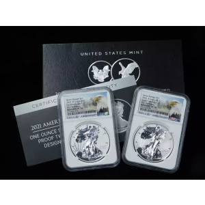 2021 W Heraldic Eagle T-1 First Releases Silver Design Set  (3)