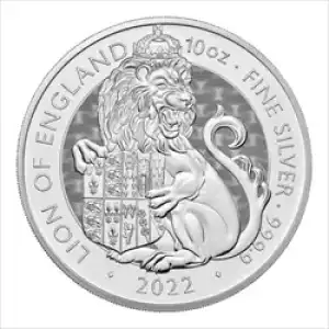 2022 10 oz Silver Tudor Beasts Lion of England