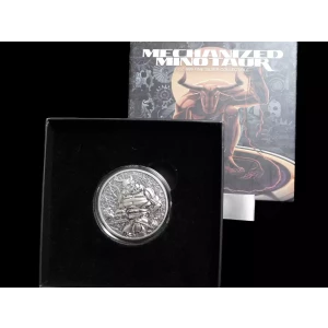 2022 Mechanized Minotaur 2 oz .999 Fine Antiqued Silver Coin 