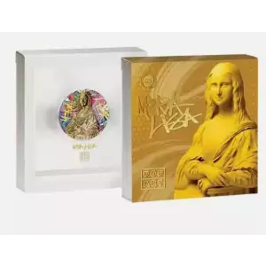 2023 Niue 2 oz .999 Silver Mona Lisa Pop Art w/ Box 