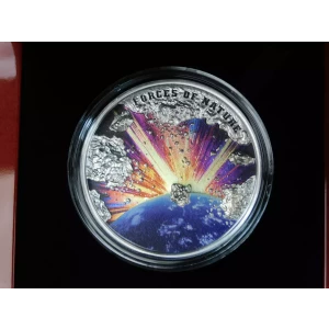 2023 Niue Proof Forces of Nature Meteorite 2 oz .999 Silver Colorized Coin (3)