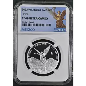 2023 Proof Mexico Silver Libertad 1/2 oz .999 Silver - NGC PF69DCAM  (2)